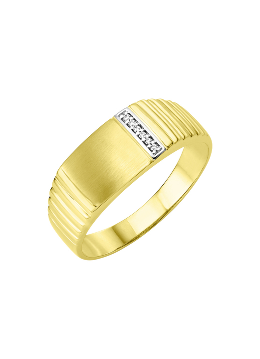 - Mattierter Herrenring mit 6 Diamanten, in Größe 180 bis 240, in Farbe  Ansicht 2