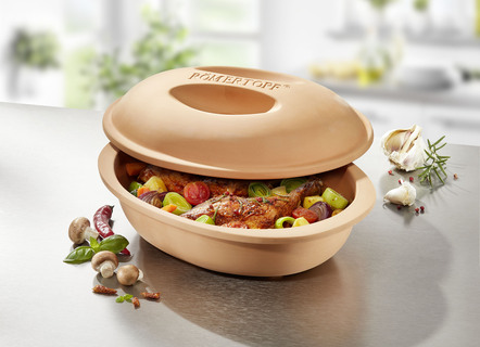 "Römertopf" Dampfgar-Bräter