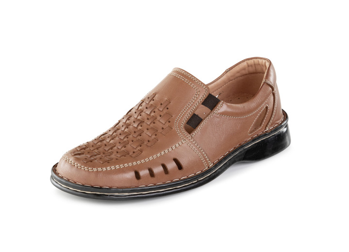 Slipper & Schnürschuhe - GINO GALANTE, sommerliche Herren-Slipper, mit Gummizug Ansicht 4 Slipper & Schnürschuhe - GINO GALANTE, sommerliche Herren-Slipper, mit Gummizug, in Größe 040 bis 046, in Farbe SCHWARZ Ansicht 4