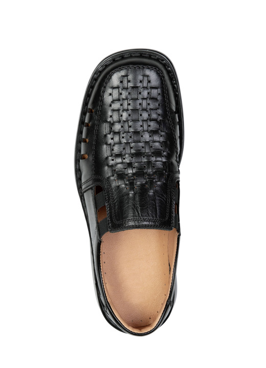 Slipper & Schnürschuhe - GINO GALANTE, sommerliche Herren-Slipper, mit Gummizug Ansicht 2 Slipper & Schnürschuhe - GINO GALANTE, sommerliche Herren-Slipper, mit Gummizug, in Größe 040 bis 046, in Farbe SCHWARZ Ansicht 2