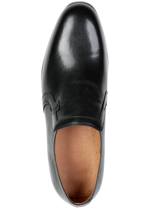 Slipper & Schnürschuhe - GINO GALANTE, elegante Herren-Slipper, mit Gummizug, in Größe 039 bis 046, in Farbe SCHWARZ Ansicht 2