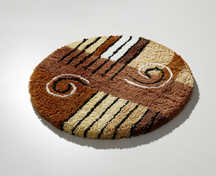 Badgarnituren - Badgarnitur in Table Tuft Qualität , in Größe 100 (Vorleger halbrund, 50/ 80 cm) bis 112 (WC-Deckelbezug, 47/ 50 cm), in Farbe BRAUN Ansicht 1
