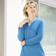 Shirts - Interessantes Shirt mit paspelierter Blende in 2 Farben – Farbe PETROL Shirts - Interessantes Shirt mit paspelierter Blende in 2 Farben, in Größe 036 bis 052, in Farbe PETROL