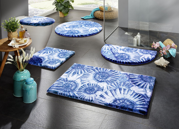 Badgarnituren - Badvorleger mit rutschhemmender Rückseite, in Größe 100 (Vorleger halbrund, 50/ 80 cm) bis 112 (WC-Deckelbezug, 47/ 50 cm), in Farbe BRAUN Ansicht 3