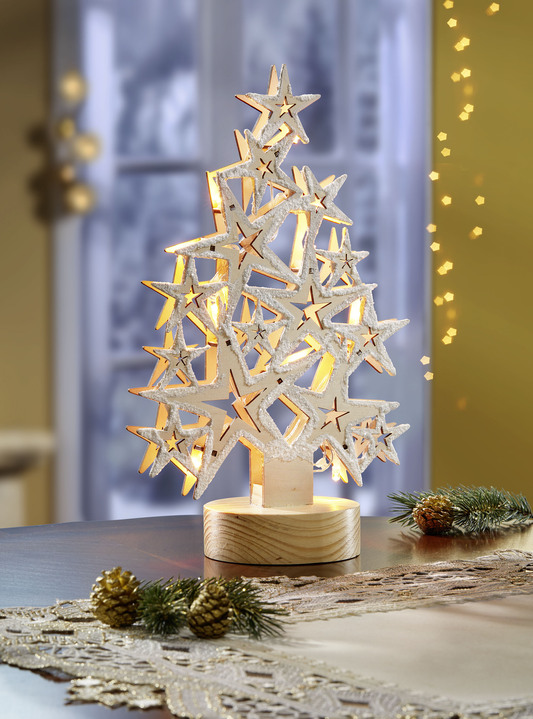 - Beleuchteter Tannenbaum, in Farbe NATUR