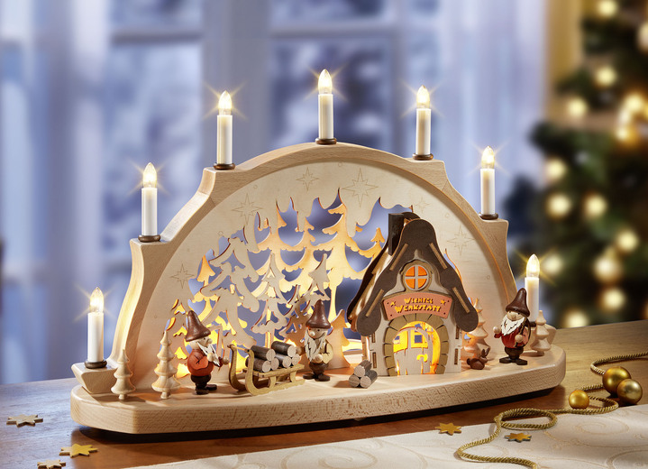 Weihnachten - Schwibbogen, in Farbe NATUR-BRAUN Ansicht 1