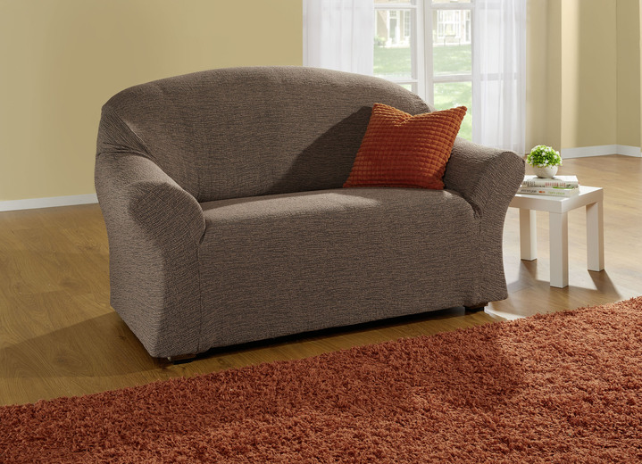 Sessel- & Sofaüberwürfe - Stretchbezüge, in Größe 101 (Sesselbezug) bis 106 (Stuhlbezug), in Farbe BRAUN Ansicht 14