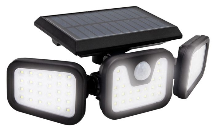 Gartenbeleuchtung - LED-Strahler Panta Trio Solar, in Farbe SCHWARZ Ansicht 2