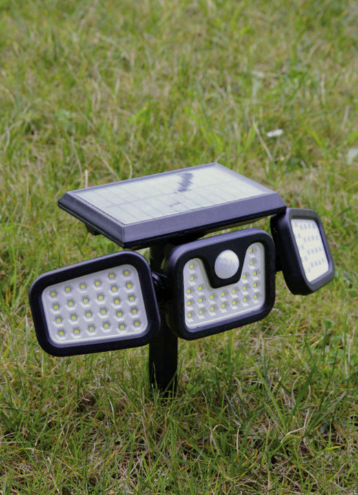 Gartenbeleuchtung - LED-Strahler Panta Trio Solar, in Farbe SCHWARZ Ansicht 1