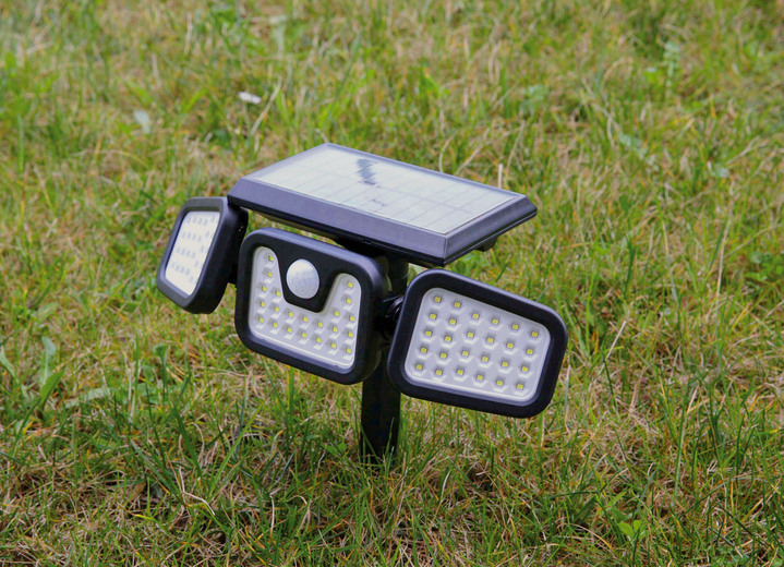 Gartenbeleuchtung - LED-Strahler Panta Trio Solar, in Farbe SCHWARZ Ansicht 4
