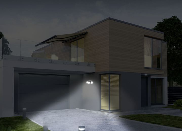 Gartenbeleuchtung - LED-Strahler Panta Trio Solar, in Farbe SCHWARZ Ansicht 6