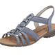 Sandaletten & Pantoletten - Remonte Riemchen-Sandalen mit Metallschmuck, in Größe 036 bis 042, in Farbe JEANS – Farbe JEANS – Ansicht 1