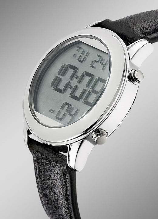 Master Time - Digital-Funk-Herrenuhr mit sprechender Zeitansage, in Farbe  Ansicht 2