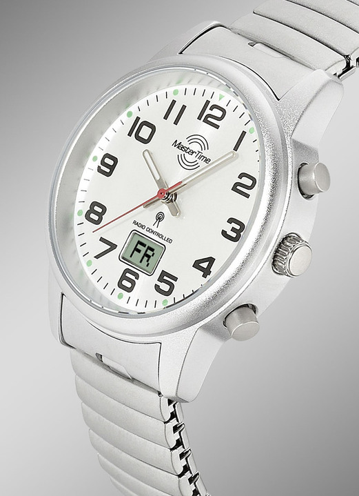 Zugband - Master Time Funk-Damenuhr mit Edelstahlzugband Ansicht 2 Zugband - Master Time Funk-Damenuhr mit Edelstahlzugband, in Farbe  Ansicht 2