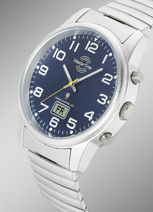 - Master Time Funk-Herrenuhr mit Edelstahlzugband, in Farbe  Ansicht 2