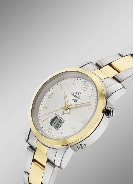 Stahlband / Metallband - Master Time Funkuhr für Damen Ansicht 2 Stahlband / Metallband - Master Time Funkuhr für Damen, in Farbe  Ansicht 2