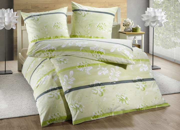 Bettwäschegarnituren - Feinbiber Bettwäsche-Garnitur, in Größe 111 (40/80 cm + 135/200 cm) bis 115 (80/80 cm + 155/220 cm), in Farbe BURGUND Ansicht 2