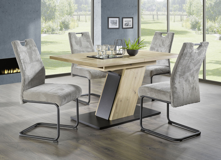 Stühle & Sitzbänke - Essgruppe, 5-teilig, in modernem Design, in Farbe ARTISAN EICHE-ANTHRAZIT Ansicht 3