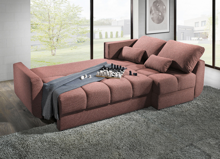 Polsterecken - Frei im Raum aufstellbare Polsterecke mit Bettfunktion, in Farbe CREME Ansicht 8