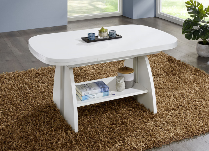 Couchtische - Höhenverstell- und ausziehbarer Couchtisch , in Farbe WEISS Ansicht 1