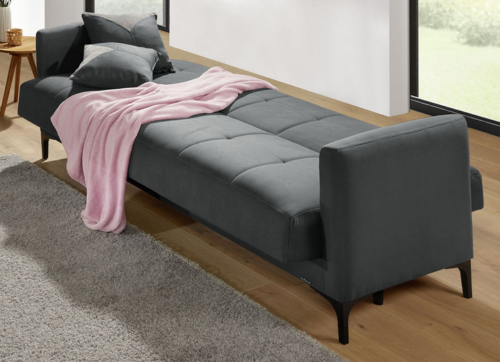 Polstergruppen - Polstermöbel mit Stauraum und Liegefunktion, in Farbe BRAUN, in Ausführung Dreisitzer mit Bettfunktion Ansicht 6