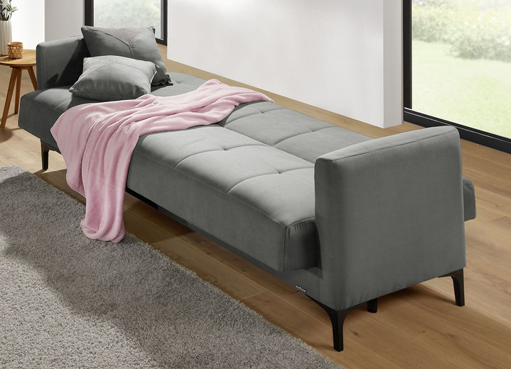 Polstergruppen - Polstermöbel mit Stauraum und Liegefunktion, in Farbe BRAUN, in Ausführung Dreisitzer mit Bettfunktion Ansicht 8