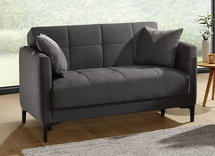 Polstergruppen - Polstermöbel mit Stauraum und Liegefunktion, in Farbe BRAUN, in Ausführung Dreisitzer mit Bettfunktion Ansicht 3