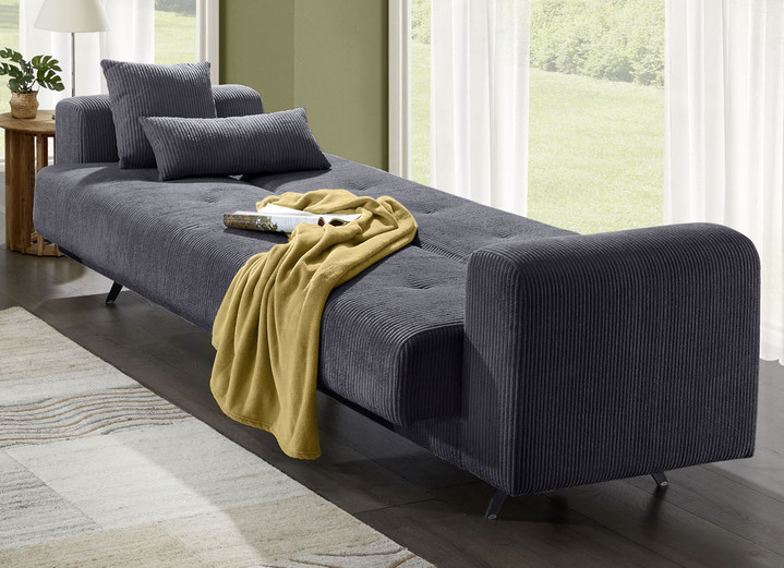 Polstergruppen - Moderne Polstermöbel mit trendigem Cord-Bezug, in Farbe CREME, in Ausführung Polstergruppe, 2-teilig, 1 Dreisitzer und 1 Zweisitzer Ansicht 10