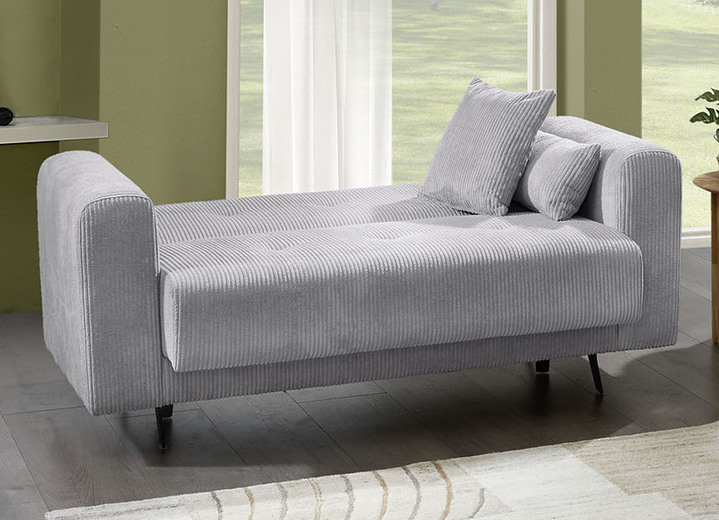 Polstergruppen - Moderne Polstermöbel mit trendigem Cord-Bezug, in Farbe CREME, in Ausführung Polstergruppe, 2-teilig, 1 Dreisitzer und 1 Zweisitzer Ansicht 4