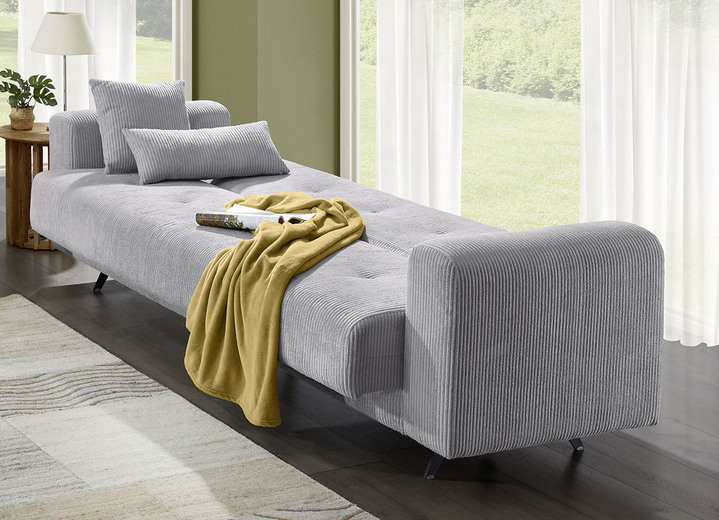 Polstergruppen - Moderne Polstermöbel mit trendigem Cord-Bezug, in Farbe CREME, in Ausführung Polstergruppe, 2-teilig, 1 Dreisitzer und 1 Zweisitzer Ansicht 12