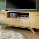 TV- & Hifi-Möbel - TV-Longboard mit massiven Holzbeinen und Holzgriffen, in Farbe EICHE