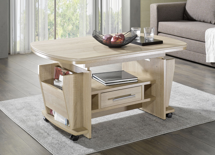 Couchtische - Couchtisch, auch höhenverstell- und ausziehbar, in Farbe EICHE RUSTIKAL, in Ausführung fest Ansicht 3