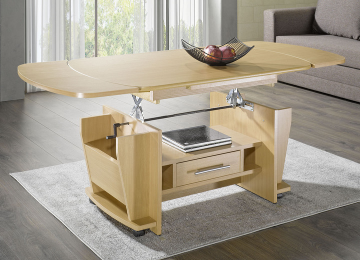 Couchtische - Couchtisch, auch höhenverstell- und ausziehbar, in Farbe EICHE RUSTIKAL, in Ausführung fest Ansicht 5