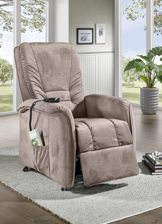 TV-Sessel / Relax-Sessel - Gemütlicher TV-Sessel, in Farbe BEIGE, in Ausführung TV-Sessel, mechanisch Ansicht 1