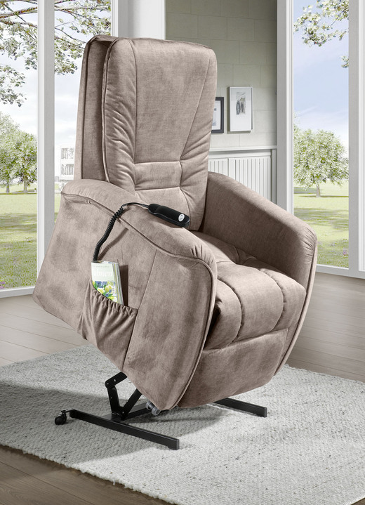 TV-Sessel / Relax-Sessel - Gemütlicher TV-Sessel, in Farbe BEIGE, in Ausführung TV-Sessel, mechanisch Ansicht 8