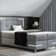 Boxspringbetten - Boxspringbett mit LED-Beleuchtung und Topper, in Farbe SILBER – Farbe SILBER – Ansicht 1