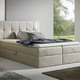 Boxspringbetten - Boxspringbett mit LED-Beleuchtung und Topper, in Farbe CREME