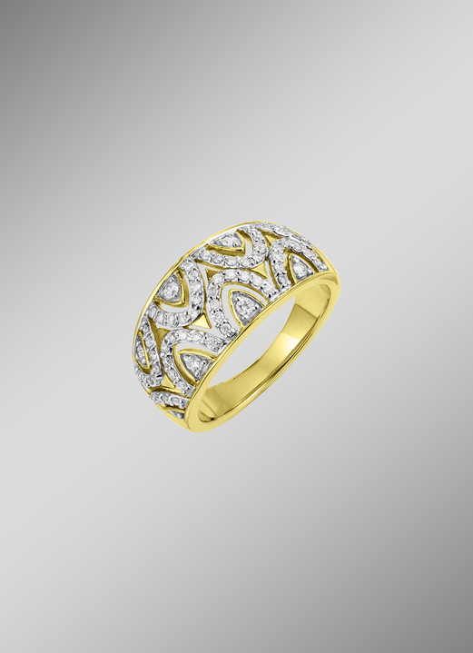 Ringe - Eleganter Damenring mit Brillanten, in Größe 160 bis 220, in Farbe  Ansicht 1
