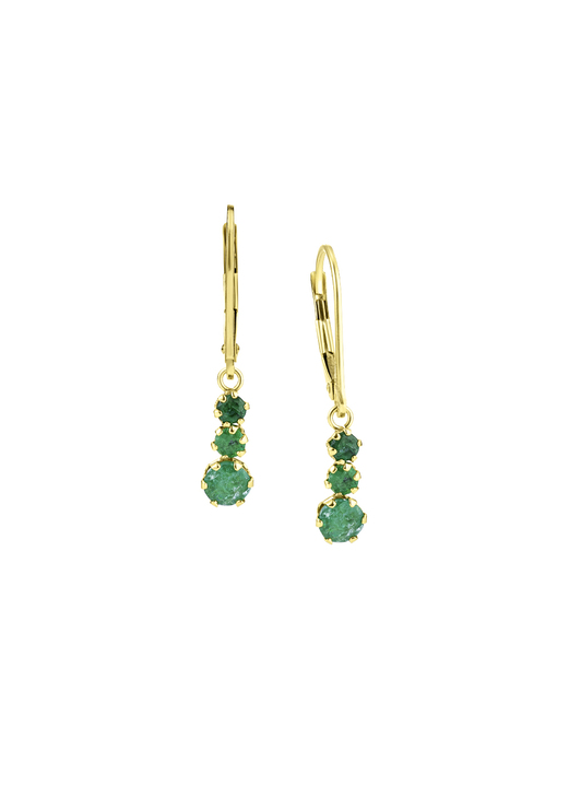 Ohrschmuck - Ohrringe mit echt Smaragd Ansicht 2 Ohrschmuck - Ohrringe mit echt Smaragd, in Farbe  Ansicht 2