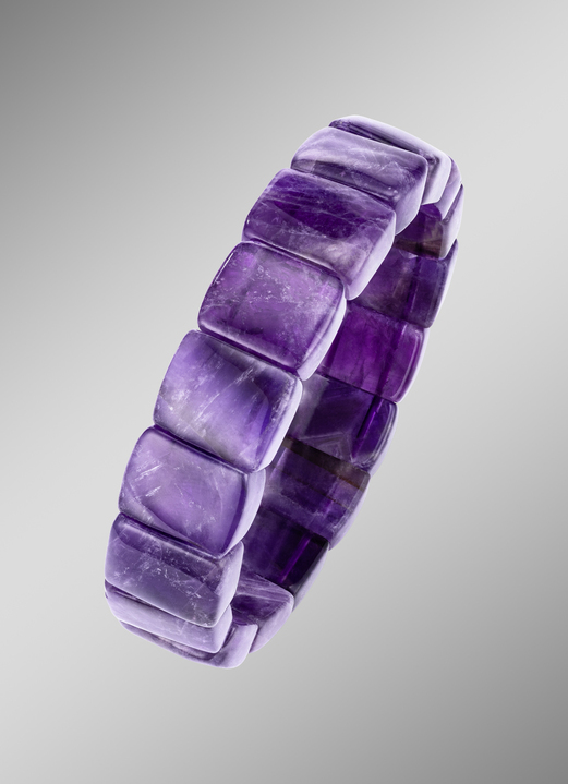 Armbänder - Elastisches Armband mit Amethyst, in Farbe  Ansicht 1