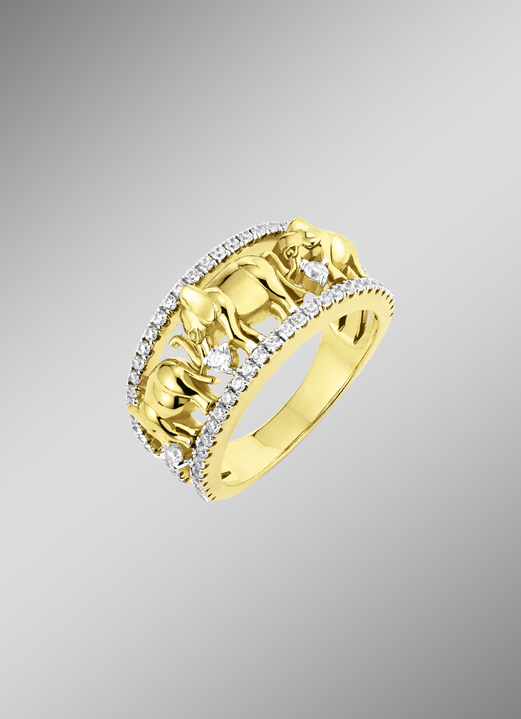 Ringe - Vergoldeter Damenring, in Größe 160 bis 220, in Farbe  Ansicht 1