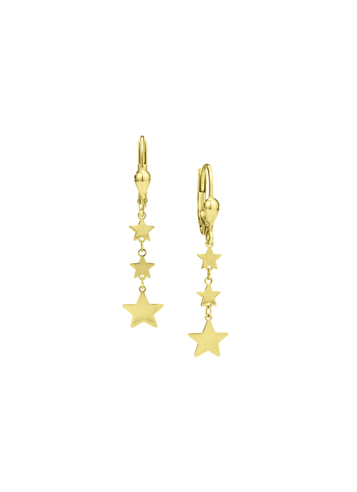 Ohrschmuck - Wundervolle Sternen-Ohrringe aus Gold 585/- fein, in Farbe  Ansicht 2