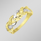 Ringe - Diamantierter Damenring in Bicolor – Ansicht 1 Ringe - Diamantierter Damenring in Bicolor, in Größe 160 bis 220, in Farbe  – Ansicht 1