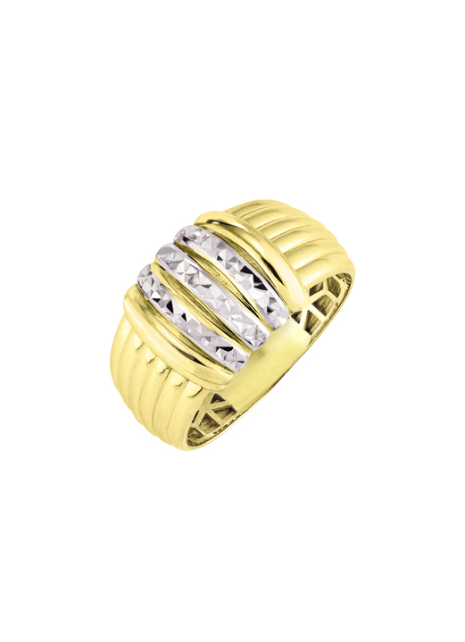 Ringe - Diamantierter Damenring in Bicolor, in Größe 160 bis 220, in Farbe  Ansicht 2