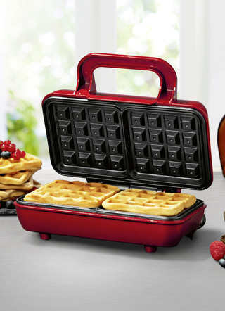 Waffeleisen für 2 Belgische Waffeln