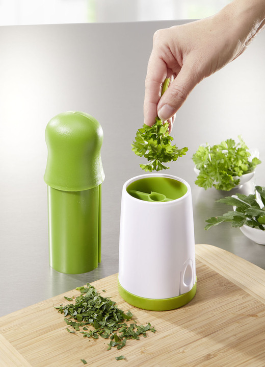 Haushaltshelfer - Im Handumdrehen frisch gehackte Kräuter, in Farbe WEISS-GRÜN Ansicht 2