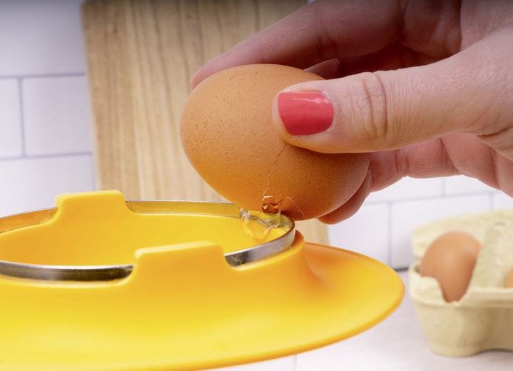 - Ei-Trenner mit praktischer Aufschlagkante, in Farbe GELB Ansicht 2