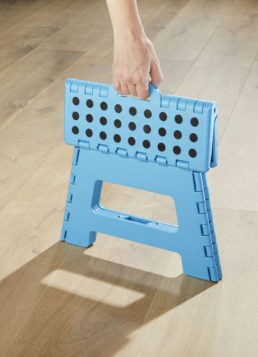 Haushaltshelfer - Tritthocker für zu Hause oder Unterwegs, in Farbe GRÜN Ansicht 2