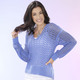 Basics - Pullover aus hochwertigem Glanzeffektgarn, in Größe L(44/46) bis XS(32/34), in Farbe HELLBLAU MELIERT – Farbe HELLBLAU MELIERT – Ansicht 1