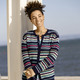 Strickjacken - Strickjacke in Ringeldessin – Farbe MARINE-MULTICOLOR – Ansicht 1 Strickjacken - Strickjacke in Ringeldessin, in Größe 038 bis 054, in Farbe MARINE-MULTICOLOR – Farbe MARINE-MULTICOLOR – Ansicht 1